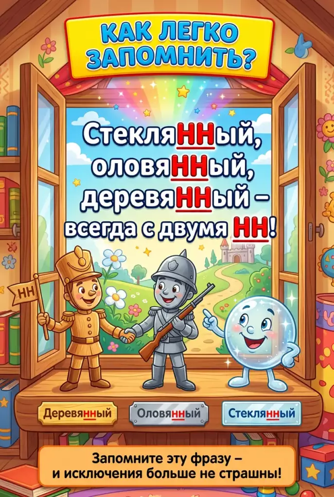 «Деревянный» или «деревяный» запоминалка