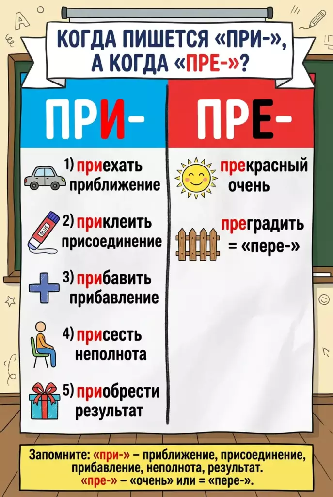 «Приобрести» или «преобрести» запоминалка