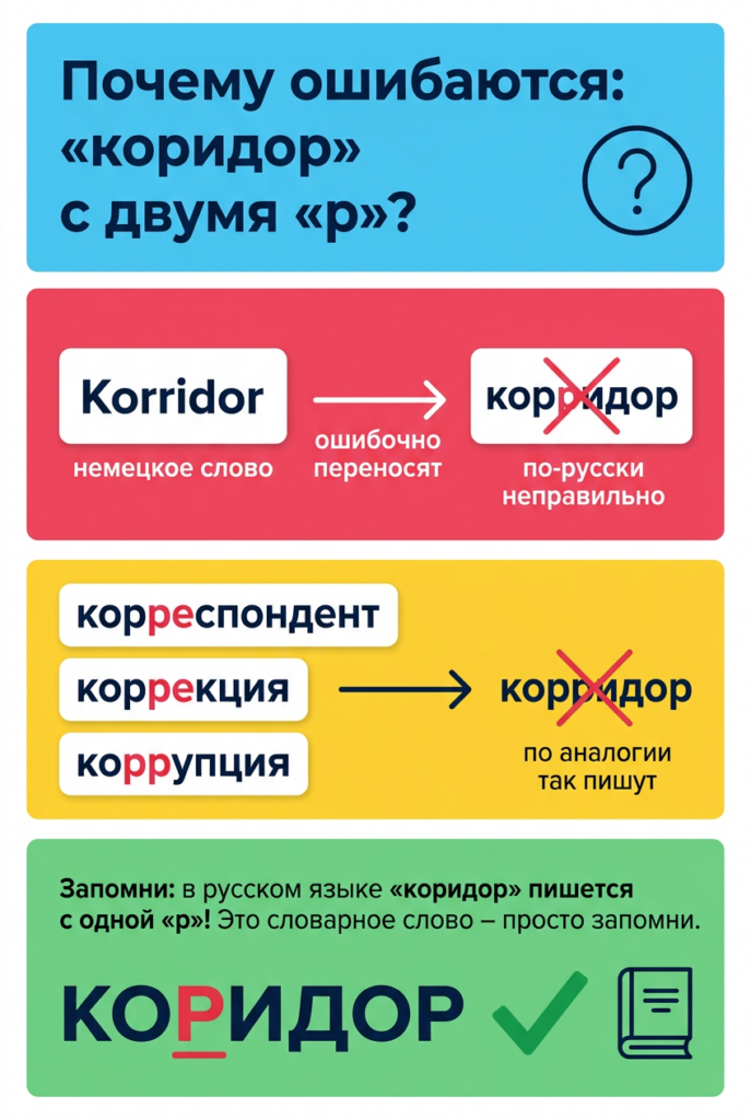 «Коридор» или «корридор» правило