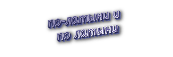 По-латыни и по латыни